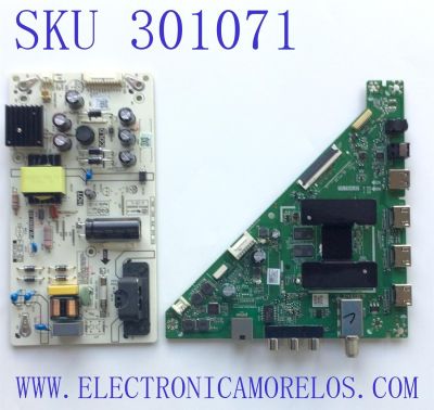 KIT DE TARJETAS PARA TV INSIGNIA / MAIN 0980-0900-1540 / TD.T950.67 / 98009001540 / FUENTE 0500-0621-1380 / W.58W2.651 / 50006211380 / DISPLAY HV320WHB-F55 REV.4.0 / MODELO NS-32F201NA22